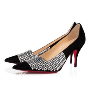 NEW Christian Louboutin CHAMPIONNE
STRASS 80 VEAU VELOURS heels RETAIL
1,995